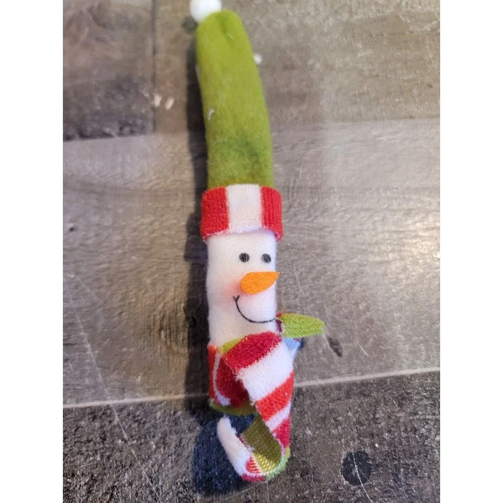 Long felt snowman face smiling scarf hat Xmas Decor ornament‎